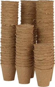 Skycabin 6CM round Biodegradable Peat Pots Fibre Planting Pots for Seedlings ... - Picture 1 of 12