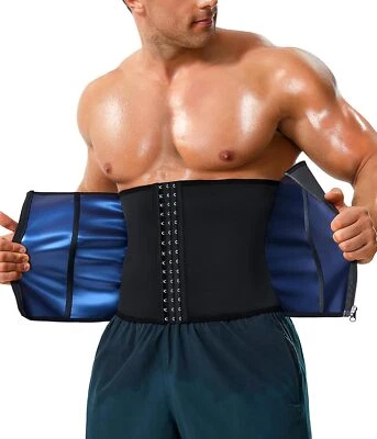 Men Sauna Sweat Waist Trainer Body Shaper Tummy Fat Burner fajas para hombre Gym - Image 1 of 4