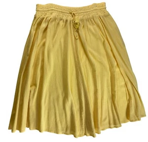 J Crew Yellow Skirt Lightweight Size XL Boho 100% Cotton Summer Classic Cute - Picture 1 of 5