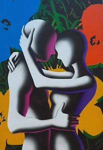 Love in bloom Mark Kostabi Opera Grafica d'arte polimaterica Edizione limitata - Bild 1 von 1