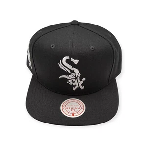 Mitchell & Ness Chicago White Sox Shattered Black Adjustable Snapback Hat Cap - Picture 1 of 7