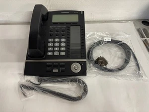 Panasonic KX-NT136 IP Phone Black Cleaned Tested w-stand handset new cords - Picture 1 of 3
