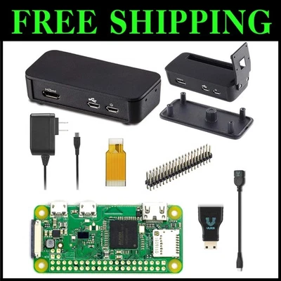 Essential Raspberry Pi Zero W Bundle with Black Case - Image 1 of 4