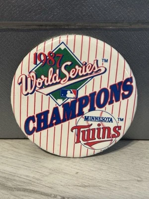 1987 Minnesota Twins World Series Champions Pin Button MLB Pinback Baseball NOS - Image 1 of 3