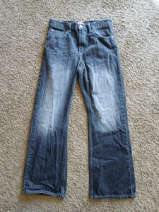 Levi's Boys Size 14 R Jeans527 Bootcut Black Acid Wash - Picture 1 of 7