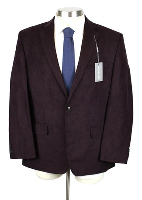 Michael Kors Kent Blazer 42 R Mens Burgundy Faux Suede Classic Fit Sport Coat - Image 1 of 4