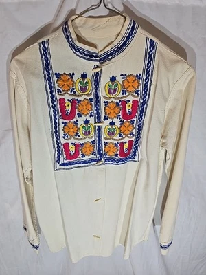 Vintage Años 60 Hippie Flor Niño Boho Fantasía Gitana EE. UU. Bordado a Mano Pequeño Foto 1 de 4