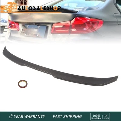 Trunk Spoiler Wing For BMW G30 530i F90 M5  2017-2023 CS Style Carbon Fiber - Imagem 1 de 4