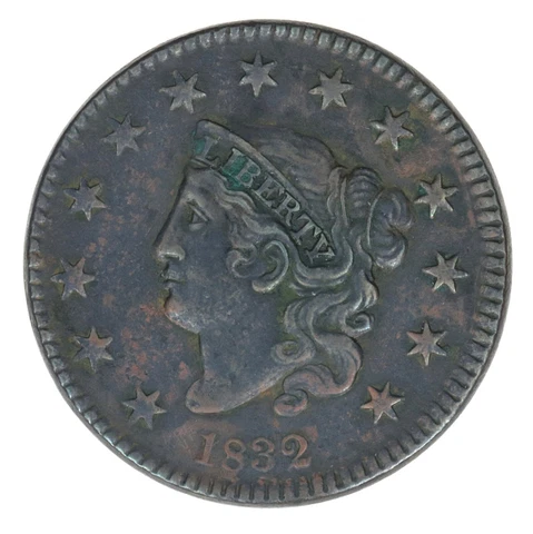 1832 US Large Cent Medium Letter VF Cover