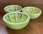 Set of 3 Royal Norfolk Lime Green Stoneware Soup Cereal Salad Bowls  5.5