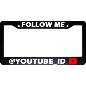 Marco de matrícula automática de identificación de canal de Youtube personalizado sígueme en tu canal de Youtube ho... - Imagen 1 de 1