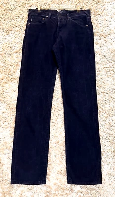 Paul Smith - Mens Fine Corduroy - Dark Blue -Straight Jeans -Reg. Fit - W30x L30 - Image 1 of 4
