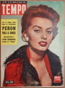 TEMPO 18 AGOSTO 1955 PERON LUCKY LUCIANO GEORGE RABORN STADIO SAN SIRO CHRISTIAN - Foto 1 di 2