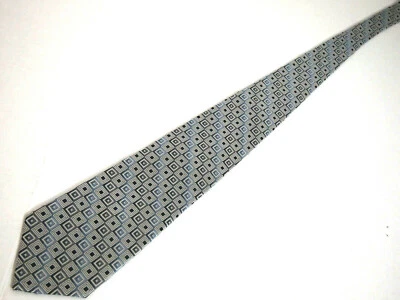 Corbata Joseph & Feiss para hombre plateada azul a cuadros 100 % seda 59"  Foto 1 de 4