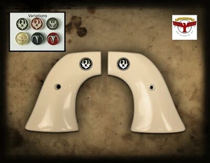 RUGER BLACKHAWK, WRANGLER, VAQUERO, SINGLE SIX ~ Magna-Tusk™ IVORY GRIPS - Picture 1 of 10