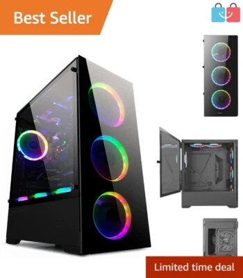 Stylish E-ATX B-Voguish Gaming Case with Tempered Glass and Dual Chamber Design - Image 1 of 4