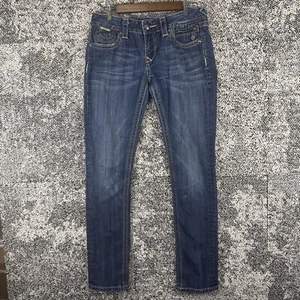 ReRock For Express Womens 6R Skinny 31 X 31 Ebroidered Whiskered Blued Jeans - Picture 1 of 21