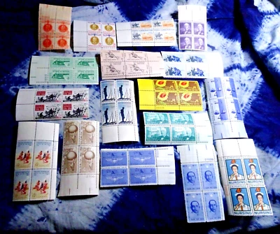 US 1174-1190 COMMEMORATIVES (1961) SET OF (17) STAMPS MNH/OG PLATE# BLOCKS OF 4 - Image 1 of 2