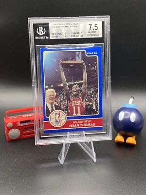 1984 Star #12 Isiah Thomas All-Star MVP BGS 7.5 Detroit Pistons - Image 1 of 3