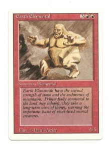 1994 Magic: The Gathering MTG Card Revised 3rd Edition - Earth Elemental - Foto 1 di 2