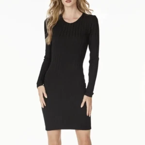 Revolve bobi Langarm schwarz geripptes Kleid kurz figurbetont LBD Gr. S Los Angeles - Bild 1 von 10