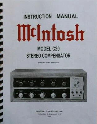 *USA* ULTIMATE McINTOSH C20 MANUAL INSTRUCCIONES/ESQUEMA GRANDE/FOLLETO DE VENTAS Foto 1 de 4