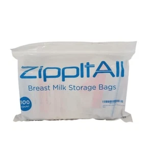 ZippltAll Breast Milk Storage Bags 100 Count Leakproof BPA-Free Pre-Sterilized D - Picture 1 of 2