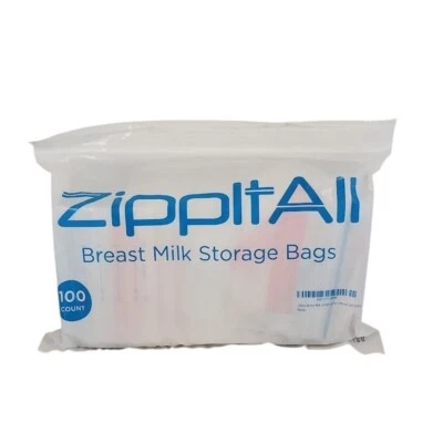 Bolsas de almacenamiento de leche materna ZippltAll 100 unidades a prueba de fugas sin BPA preesterilizadas D Foto 1 de 2