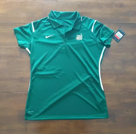 Nike Dri-Fit Green Polo New Tags 49ner UNC CharlotteTeam Shirt Womens Size Large Cover