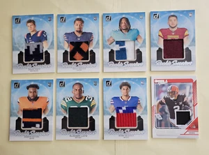 LOTE DE SUÉTERES Y CAMISETAS DE NOVATO PANINI DONRUSS (8) 2024 DRAKE MAYE ODUNZE COLEMAN - Imagen 1 de 2