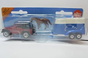 Siku DieCast car Jeep with Horse Trailer # 1651 - Picture 1 of 1