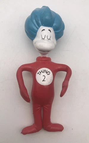 Dr Seuss Bendable 4” Figure Cat in The Hat Movie Thing Number Two 2 Cover