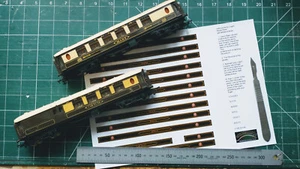Tri-ang OO Gauge R328 Pullman Coaches name panel Render Kit 6 names - Picture 1 of 4