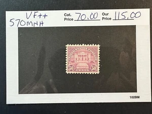 Scott # 570 MNH VF++ 2024 Scott Catalogue Value $ 70.00 - Picture 1 of 4