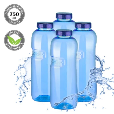 4 Stück Tritan Trinkflasche 750ml BPA frei Flasche Sport Wasser Kavodrink 4PCS - Bild 1 von 4