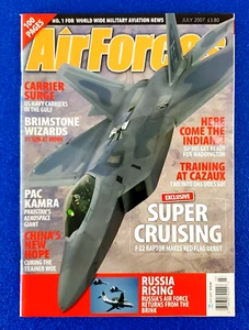 AIR FORCES MONTHLY SUPER CRUISING JULY 2007 AVIATION MAGAZINE FREE SHIPPING F-22 - Imagen 1 de 11