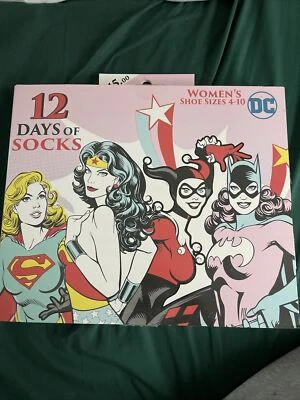 WOMEN’S DC COMICS WONDER WOMAN 12 DAYS OF SOCKS 9-11 SHOE SIZES 4-10 NWT TARGET - Image 1 of 4