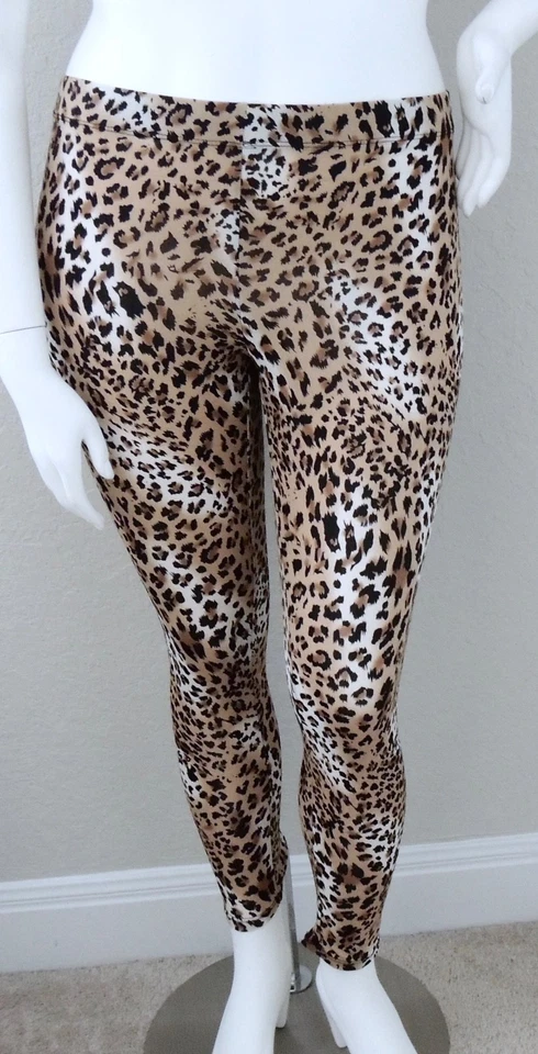 Leggings elásticos Yummy Plus estampado animal leopardo tostado y negro 1X y 2X - ¡Nuevos! Foto 1 de 3