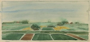 Joachim Lutz, "FARBFELDER" Aquarell, Weimar L. Feininger, P. Klee, 1932 BAUHAUS - Bild 1 von 2
