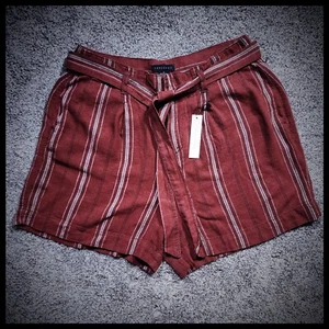 Sanctuary Belted Striped High-Rise Shorts Size 32 - Picture 1 of 12
