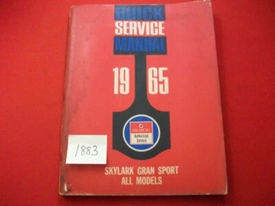 1965 MANUAL DE SERVIÇO DE CHASSI BUICK EMITIDO DE FÁBRICA SKYLARK GRAN SPORT TODOS OS MODELOS - Imagem 1 de 4