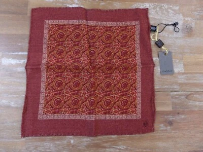 CANALI red wool pocket square authentic NWT Made in Italy - Image 1 of 2