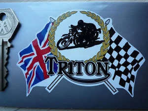 Casco o pegatina de motocicleta TRITON Flags & Scroll - Imagen 1 de 1