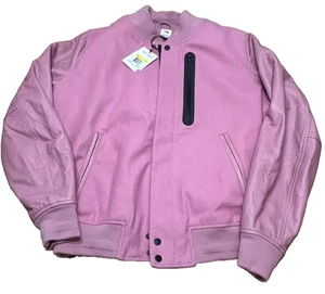 Nike Mens Jacket Size Small NikeLab Essentials Destroyer Bomber Wool Leather NWT - Picture 1 of 11