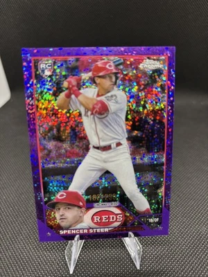 2023 Topps Chrome - Spencer Steer #146 Purple Refractor /299 (RC) - Image 1 of 2