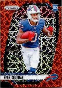 2024 Panini Prizm #362 Keon Coleman Orange Disco Prizm - Picture 1 of 2