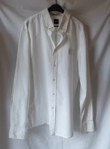 Men's white Hugo Boss slim fit size XL long sleeve collared shirt - Picture 1 of 12