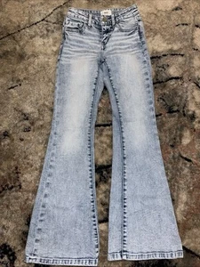 BKE Buckle Jeans Girls Youth Sz 10R Flared Leg Distressed - Picture 1 of 4