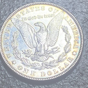 💎 1885 Morgan Dollar - Scarce  Better Date Pl Shine Rim Toning Nice Z-4 - Picture 1 of 10