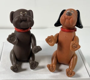 Vintage Pfund Welpen! 2- bewegliche Tonka Figuren 80er Jahre - Bild 1 von 4